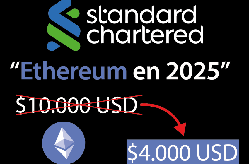 Standard Chartered reduce estimación del precio de Ethereum a 2025