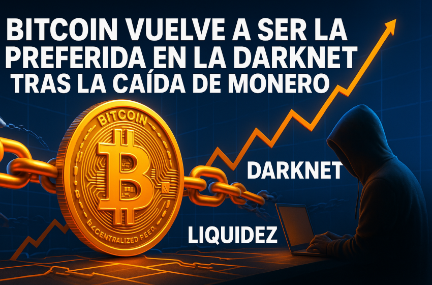 Bitcoin retoma el protagonismo en los mercados de la Darknet tras la eliminación de Monero