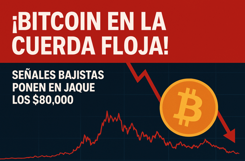 ¡Bitcoin en la cuerda floja! Señales bajistas ponen en jaque los $80.000