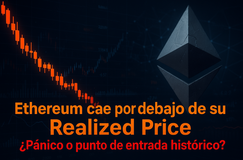 Ethereum cae por debajo de su precio realizado: señales históricas de capitulación y posibles pisos de mercado