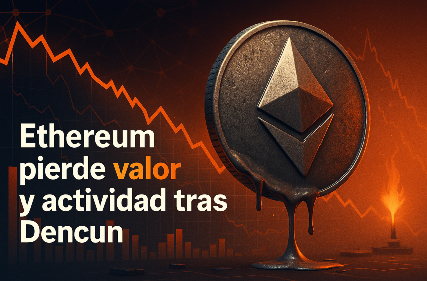 Ethereum en crisis: uso en mínimos y presión inflacionaria post-Dencun