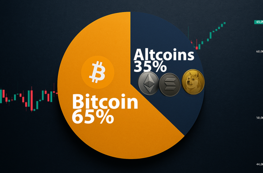 Bitcoin con el 65% del capital y las altcoins caen
