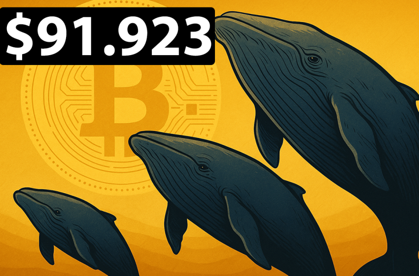 Nuevas Ballenas Bitcoin: precio promedio de compra en 91.923 dólares
