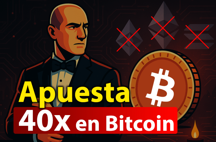 Ballena abre operación de $1.250 millones en Bitcoin apalancado 40x