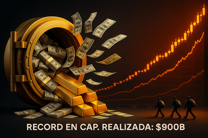  Bitcoin alcanza récord de $900.000 millones en capitalización realizada