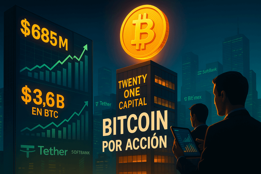 Twenty One Capital se consolida como la tercera mayor tesorería corporativa en Bitcoin con $685 millones recaudados