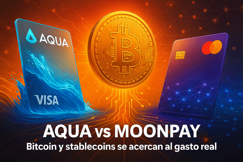  AQUA y MoonPay aceleran la adopción cripto con nuevas tarjetas vinculadas a Bitcoin y stablecoins
