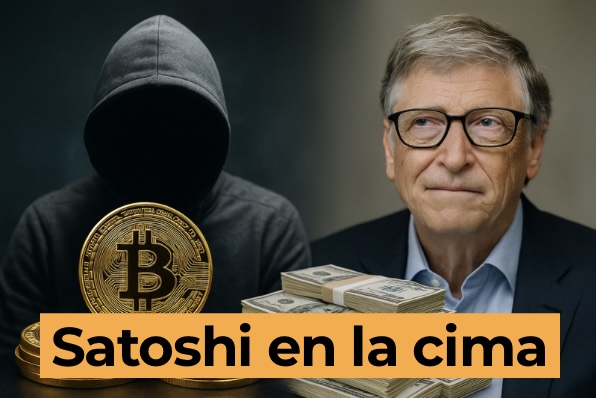 Satoshi Nakamoto supera a Bill Gates y entra al top global de fortunas: su billetera ya vale + $119 mil millones