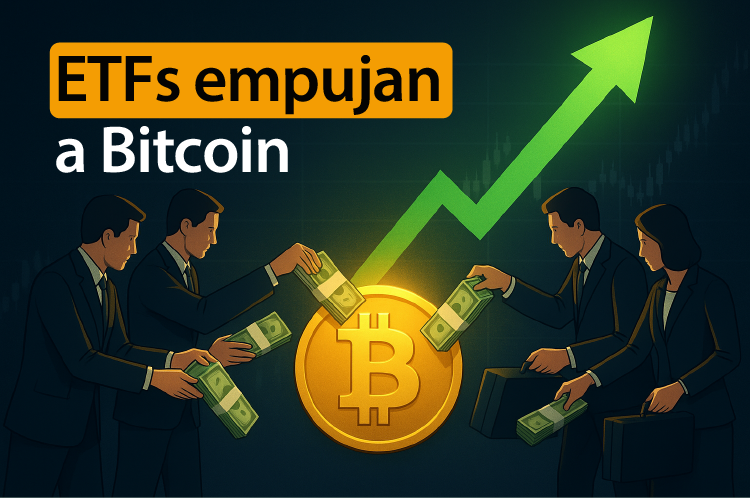 Bitcoin supera los $114,000 en medio de entradas récord
