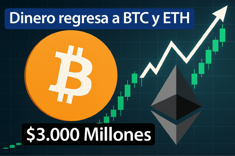 ETFs de Bitcoin y Ethereum suman $3.000 millones