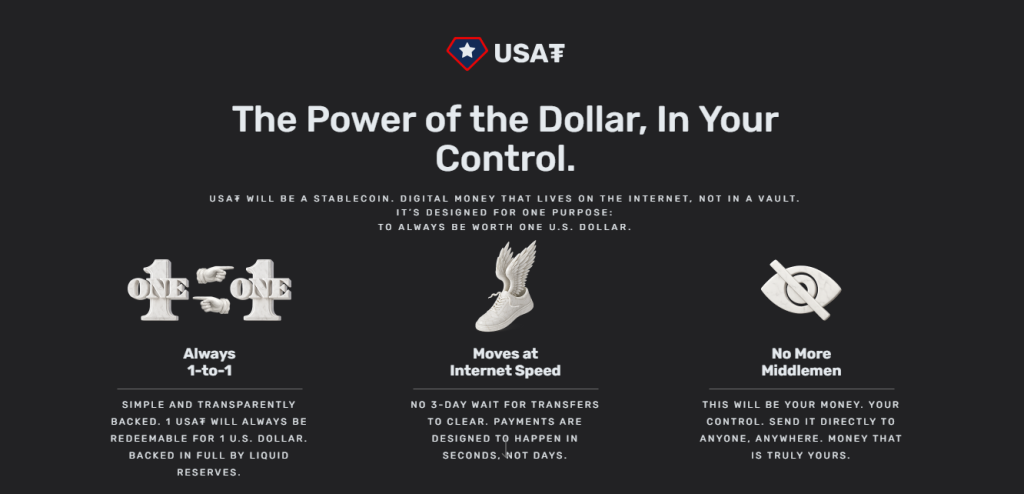 Tether USAT stablecoin estados unidos