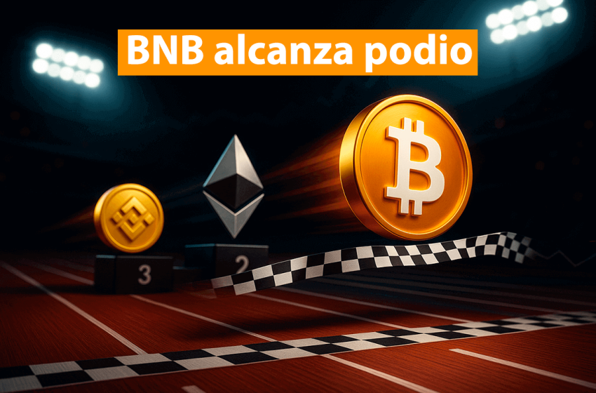 BNB salta al tercer lugar del mercado cripto