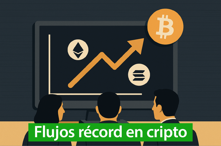 Flujos récord en cripto: $6.000 millones en una semana
