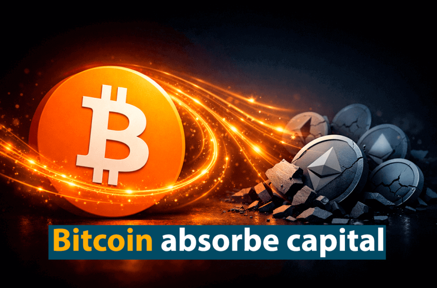  Bitcoin concentra el capital mientras las altcoins caen
