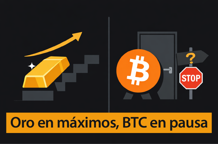 Oro récord y cripto en espera regulatoria